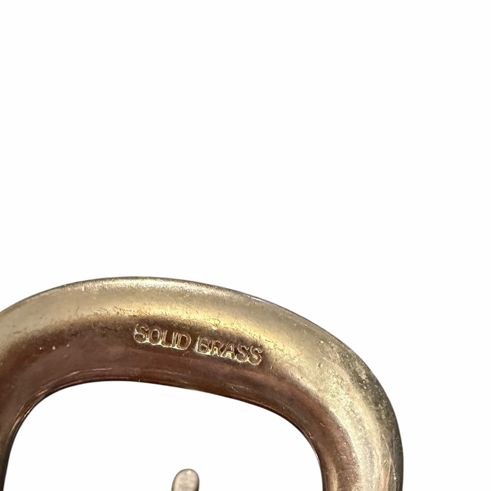 Vintage COACH Woven Leather Belt Tan Brown Silvertone Brass Hardware VGC - Picture 9 of 9